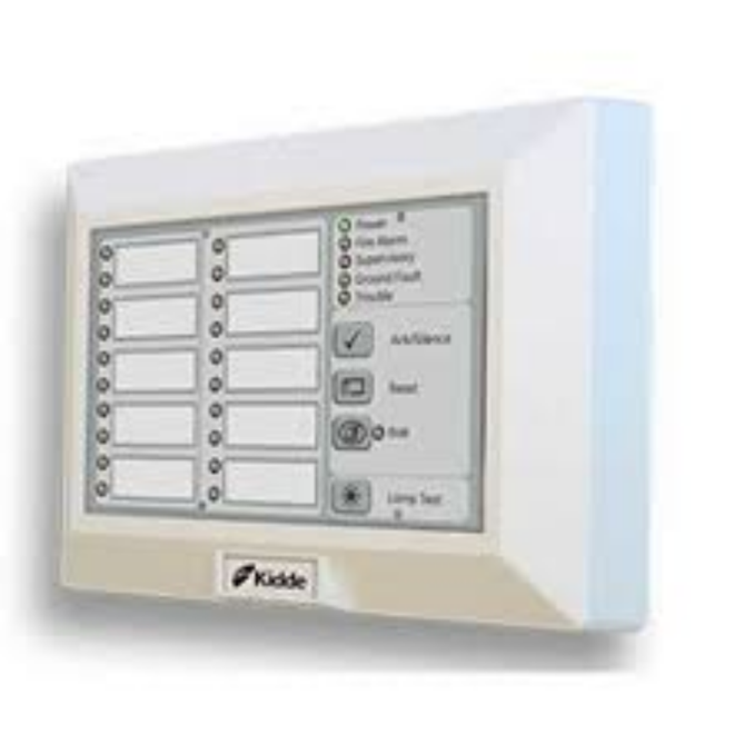 RA-ENC1 KIDDE COMMERCIAL Single unit remote annunciator enclosure 4" box mount key locked door plexiglass window beige