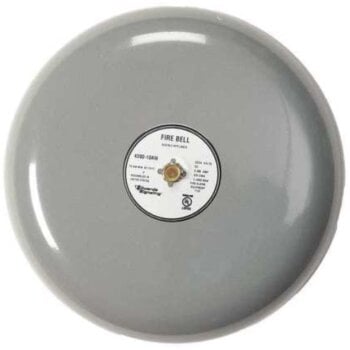 439D-8AW KIDDE COMMERCIAL Fire Alarm Bell 8" (200mm) Vibrating Diode 24VDC Gray