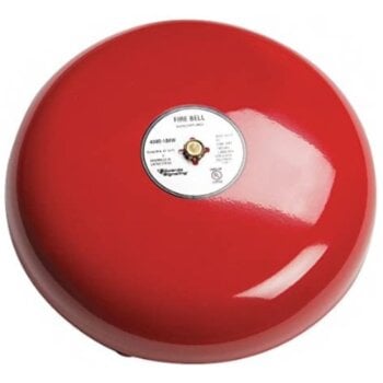 439D-8AW-R KIDDE COMMERCIAL Fire Alarm Bell 8" (200mm) Vibrating Diode 24VDC Red