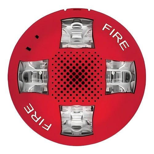EGCSVHRF KIDDE COMMERCIAL Ceiling Speaker/Strobe 135-185cd Red FIRE Marking