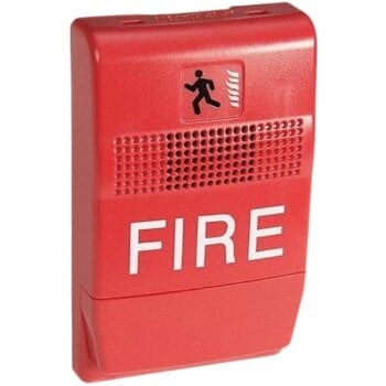 G1RF-P EDWARDS Horn (Steady Tone) - 24V Red W/Fire (Not Compatible With Signal Master)