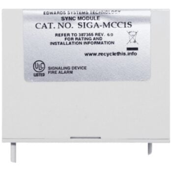 Kidde Commercial GSA-MCC1S Single Input (Riser) Module - UIO Mount. Includes strobe synchronization