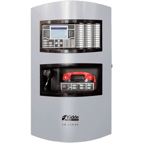 Kidde Commercial VS1-G FACP, 1 Loop, 64 intelligent devices max, 2 Class B NAC's, 4.25A power supply, Gray door, 115VAC, capacity for up (2) 10a/h batteries, English