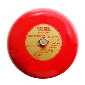 439D-6AW-R KIDDE COMMERCIAL Fire Alarm Bell 6" (150mm) Vibrating Diode 24VDC Red