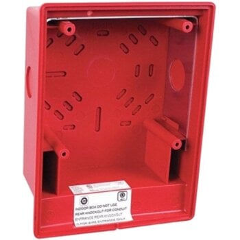 EG4RB KIDDE COMMERCIAL Surface Box for Speaker/Strobes Red