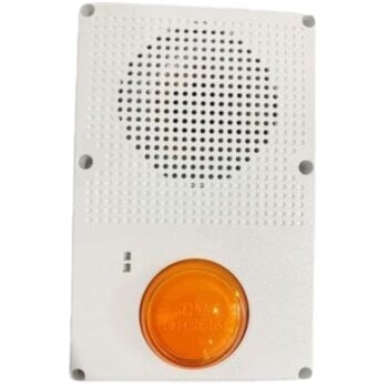 WG4WA-SVMHA KIDDE COMMERCIAL Outdoor Rated Wall/Ceiling Speaker/Strobe (25/70V) multi-tap White w/ALERT marking 102/123/147/161 cd Amber lens