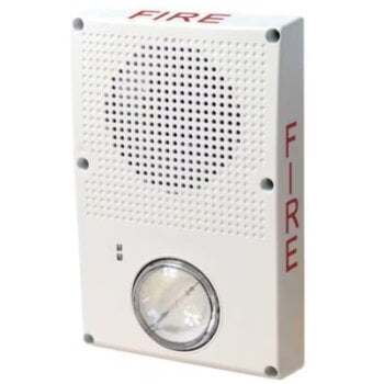 WG4WA-SVMC KIDDE COMMERCIAL OUTDOOR RATED WALL/CEILING SPEAKER/STROBE (25/70V) MULTI-TAP WHITE W/ ALERT MARKING 15/29/70/87 CDCLEAR LENS