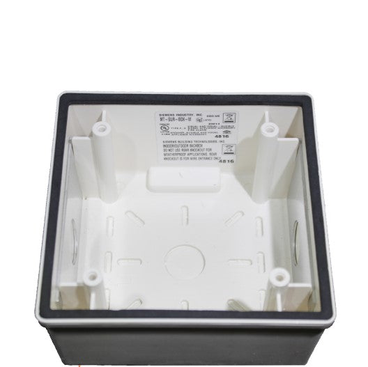 Sur Pack Box Siemens MT-SUR-BOX-W Weatherproof Back Box, Surface Mount, White — Nova ...