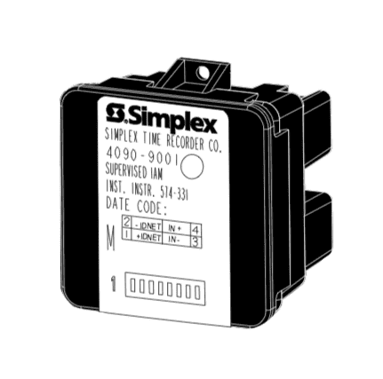 Simplex 4090-9001 Supervised IAM Mounted in Thermoplastic Housing with ...