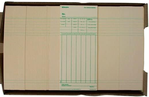 Simplex 1950-9108 Time Card Weekly Payroll — Nova Star Supply