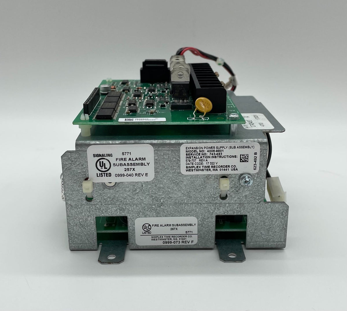 Simplex Power Module Simplex 4006-9801 Expansion Power Supply 3 A with 2 NACs 120/240 VAC 5 ...
